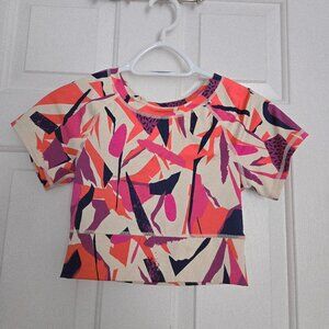 Multi color stretchy crop top